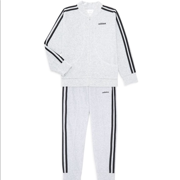 ADIDAS VELVET JOGGERS Signature tri-stripe - Picture 1 of 4